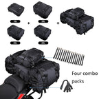 Rhinowalk Multi-Function Motorcycle Rear Seat Bag Combination Rear Shelf Pannier, Black 10L, Yellow 10L, Black 20L, Yellow 20L, Black 30L, Yellow 30L