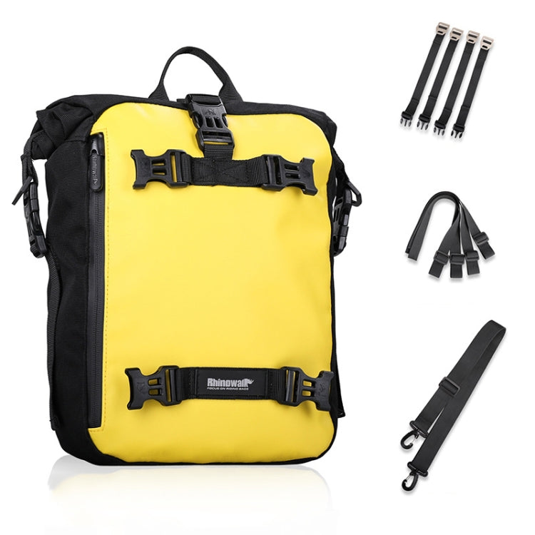 Rhinowalk Multi-Function Motorcycle Rear Seat Bag Combination Rear Shelf Pannier, Black 10L, Yellow 10L, Black 20L, Yellow 20L, Black 30L, Yellow 30L – Waterproof Yellow 10L