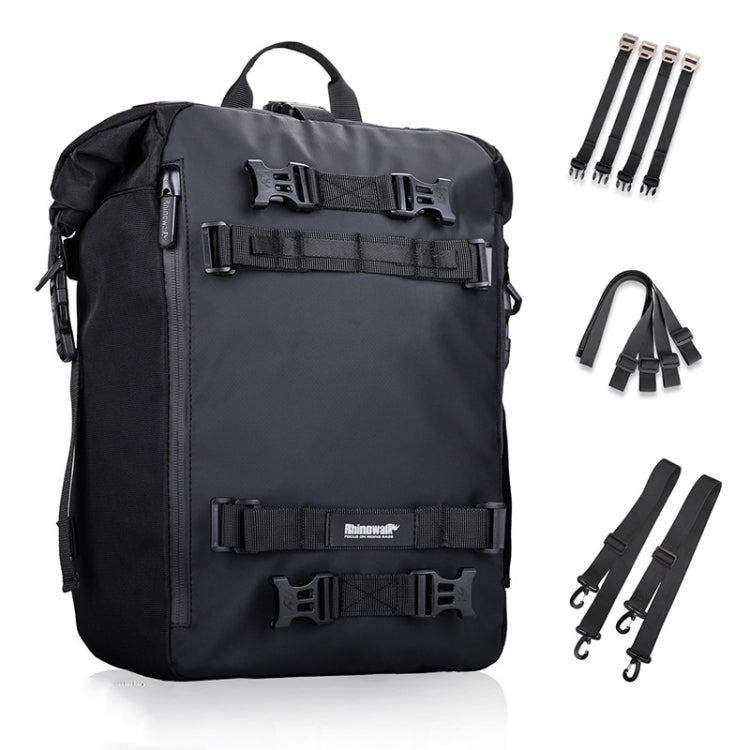 Rhinowalk Multi-Function Motorcycle Rear Seat Bag Combination Rear Shelf Pannier, Black 10L, Yellow 10L, Black 20L, Yellow 20L, Black 30L, Yellow 30L – Waterproof Black 20L