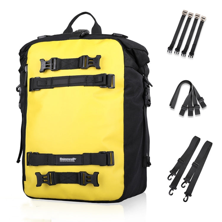 Rhinowalk Multi-Function Motorcycle Rear Seat Bag Combination Rear Shelf Pannier, Black 10L, Yellow 10L, Black 20L, Yellow 20L, Black 30L, Yellow 30L – Waterproof Yellow 30L