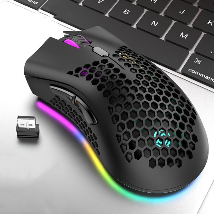 K-Snake BM600 1600 DPI 7-keys Hollow Lightweight Wireless Charging RGB Colorful Gaming Mouse, Wireless BM600 Black, Wireless BM600 White, Wireless BM600 Pink, Wireless BM600 Cyan – Wireless Charging Wireless BM600 Black