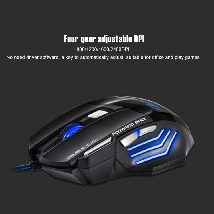 IMICE X7 2400 DPI 7-Key Wired Gaming Mouse with Colorful Breathing Light, Cable Length: 1.8m, Skin Black E-commerce Version, Sunset Yellow E-commerce Version, Skin Black Color Box Version, Sunset Yellow Color Box Version – Durable Build, Easy to Use