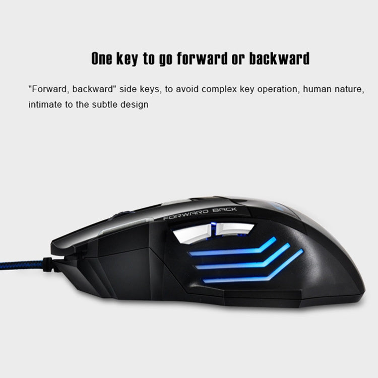IMICE X7 2400 DPI 7-Key Wired Gaming Mouse with Colorful Breathing Light, Cable Length: 1.8m, Skin Black E-commerce Version, Sunset Yellow E-commerce Version, Skin Black Color Box Version, Sunset Yellow Color Box Version – Durable Build, Easy to Use