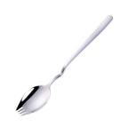 Stainless Steel Instant Noodle Fork Multi-Purpose V-Shaped Knife Fork Spoon Integrated Tableware, Color: Silver, Fork Spoon (Silver), Fork Spoon (Gold), Fork Spoon (Rose Gold), Fork Spoon (Black), Fork Spoon (Blue), Fork Spoon (Purple)                 ... Fork Spoon (Silver)
