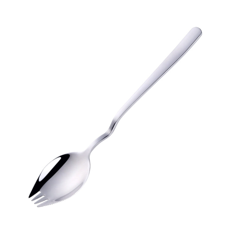 Stainless Steel Instant Noodle Fork Multi-Purpose V-Shaped Knife Fork Spoon Integrated Tableware, Color: Silver, Fork Spoon (Silver), Fork Spoon (Gold), Fork Spoon (Rose Gold), Fork Spoon (Black), Fork Spoon (Blue), Fork Spoon (Purple)                 ... Fork Spoon (Silver)