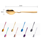 Stainless Steel Instant Noodle Fork Multi-Purpose V-Shaped Knife Fork Spoon Integrated Tableware, Color: Silver, Fork Spoon (Silver), Fork Spoon (Gold), Fork Spoon (Rose Gold), Fork Spoon (Black), Fork Spoon (Blue), Fork Spoon (Purple)                 ...