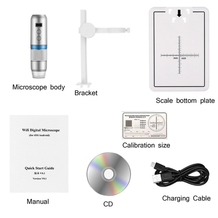 WIFI Wireless Electron Microscope 1080P HD Digital Maintenance Inspection Magnifying Glass – Durable Build, Easy to Use