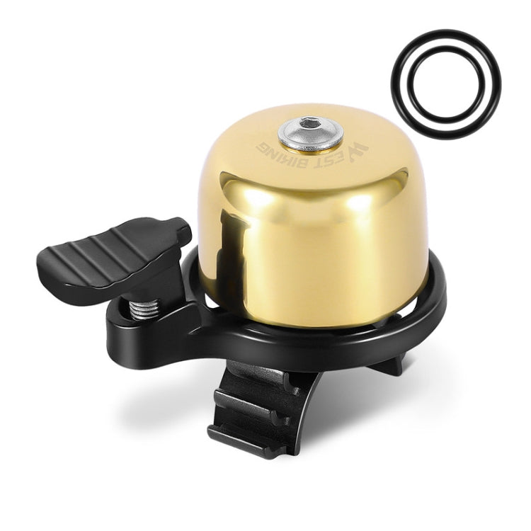 WEST BIKING YP0706048 Bicycle Copper Bell Mountain Bike Mini Bell, West Biking Bicycle Bell(Black), West Biking Bicycle Bell(Golden) – Waterproof West Biking Bicycle Bell(Golden) Golden
