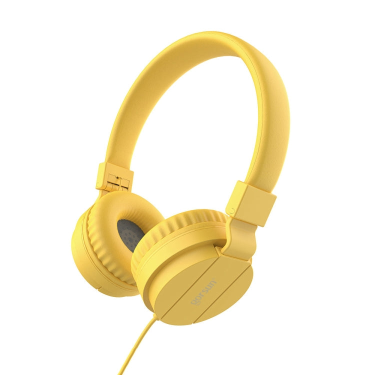 Gorsun GS-778 Mobile Phone Music Headset Wired Laptop Children Headphones, White, Yellow, Blue, Black, Orange, Rose Red – Magnetic Yellow