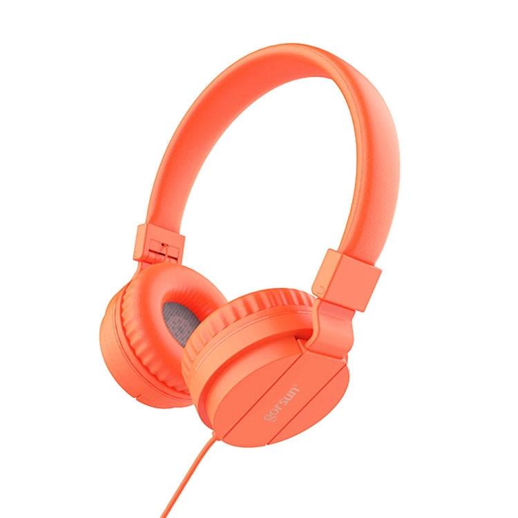 Gorsun GS-778 Mobile Phone Music Headset Wired Laptop Children Headphones, White, Yellow, Blue, Black, Orange, Rose Red – Magnetic Orange