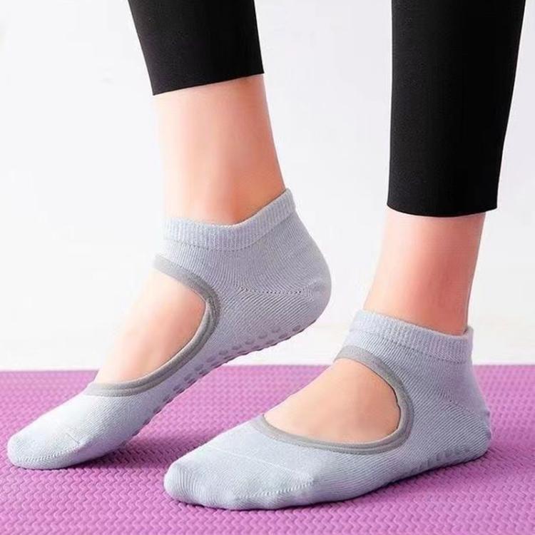 Backless Non-Slip Yoga Dance Socks Gym Indoor Floor Sports Socks, 35-42 – Non-slip 35-42 Light Blue