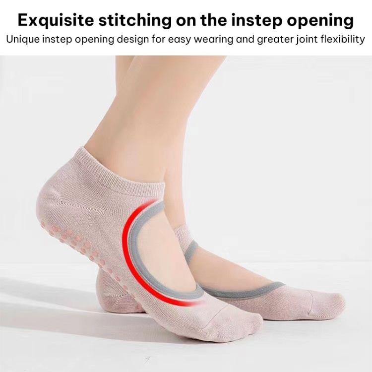 Backless Non-Slip Yoga Dance Socks Gym Indoor Floor Sports Socks, 35-42 – Non-slip