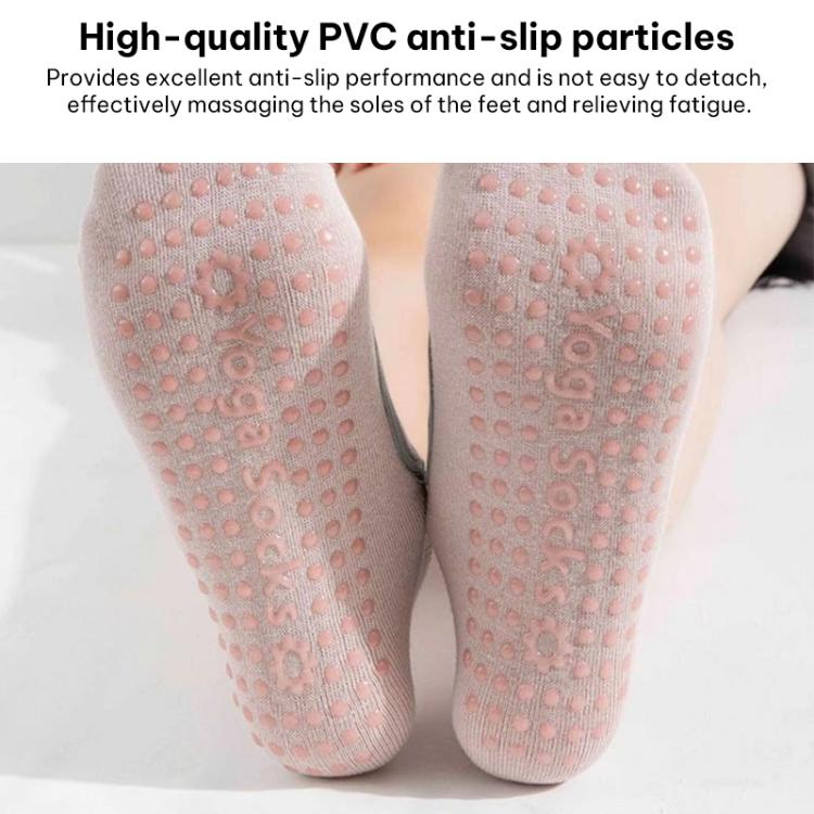 Backless Non-Slip Yoga Dance Socks Gym Indoor Floor Sports Socks, 35-42 – Non-slip