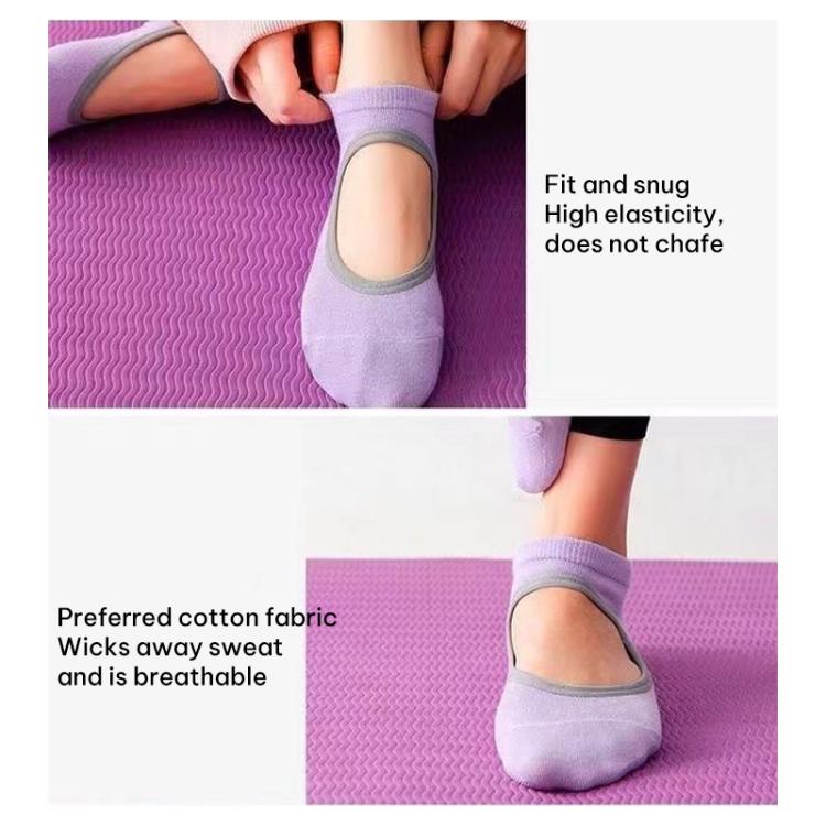 Backless Non-Slip Yoga Dance Socks Gym Indoor Floor Sports Socks, 35-42 – Non-slip