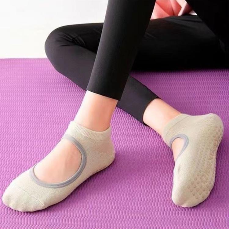 Backless Non-Slip Yoga Dance Socks Gym Indoor Floor Sports Socks, 35-42 – Non-slip
