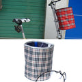 Bicycle Basket Cloth Hanging Basket Folding Bicycle Basket, Black Square, Beige Square, Blue Square, Red Square Beige Square