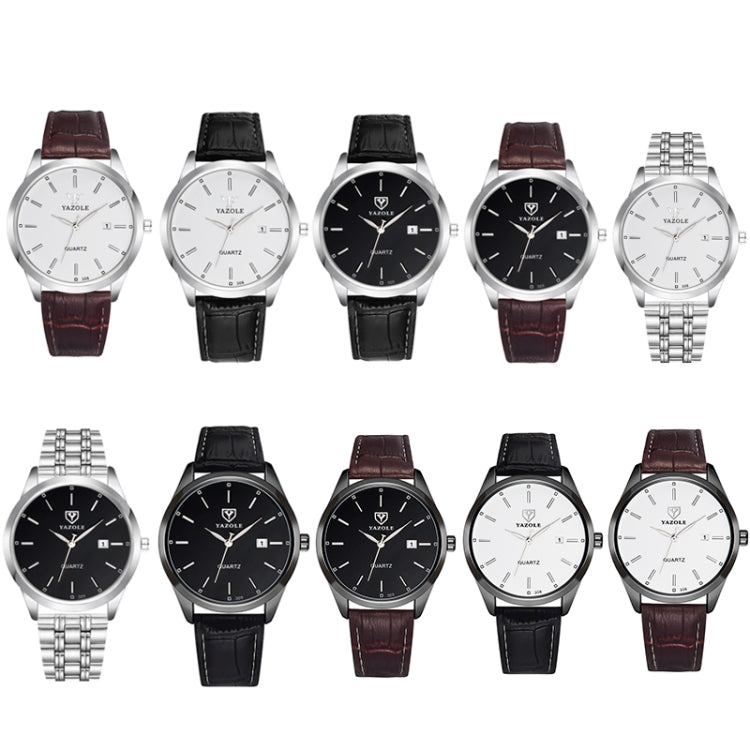 YAZOLE 308 Luminous Quartz Watch Men Watch, White Tray Brown Belt, White Tray Black Belt, Black Tray Black Belt, Black Tray Brown Belt, White Tray Silver Steel Strip, Black Tray Silver Steel Strip, Black Shell Black Tray Black Belt...