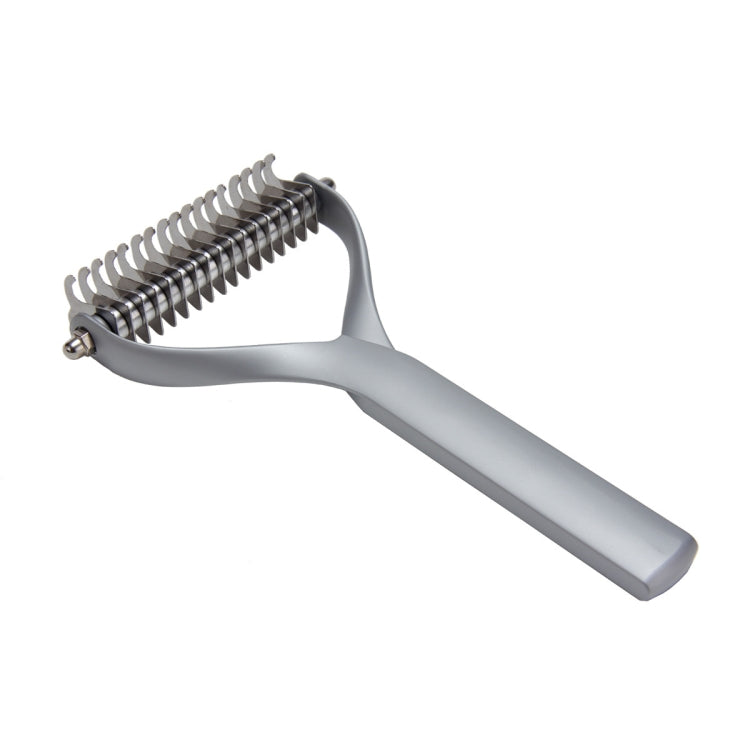 Pet Comb Zinc Alloy Double-Sided Cat Dog Cleaning Beauty Hair Removal Comb, Zinc Alloy Silver Small, Zinc Alloy Silver Large, Zinc Alloy Black Small, Zinc Alloy Black Large – Durable Build, Easy to Use Zinc Alloy Black Large