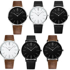 YAZOLE 506 Simple Large Scale Dial Men Business Quartz Watch, Silver Shell Black Tray Black Belt, Silver Shell White Tray Black Belt, Silver Shell Black Tray Brown Belt, Silver Shell White Tray Brown Belt, Black Shell Black Tray Black Belt...
