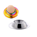 Stainless Steel Egg Tray Table Utensils, Silver, Gold, Rose Gold, Magic Colorful, Magic Red – Durable Build, Easy to Use Silver