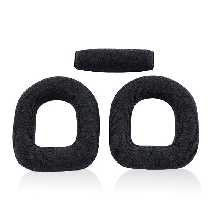 2 PCS Gaming Headset Sponge Protective Case, Flannel Earmuffs for Logitech A10, Head Beam for Logitech A10, Flannel Earmuffs for Logitech A40, Flannel Earmuffs for Logitech A50, Flannel Head Beam for Logitech A50                                       ...