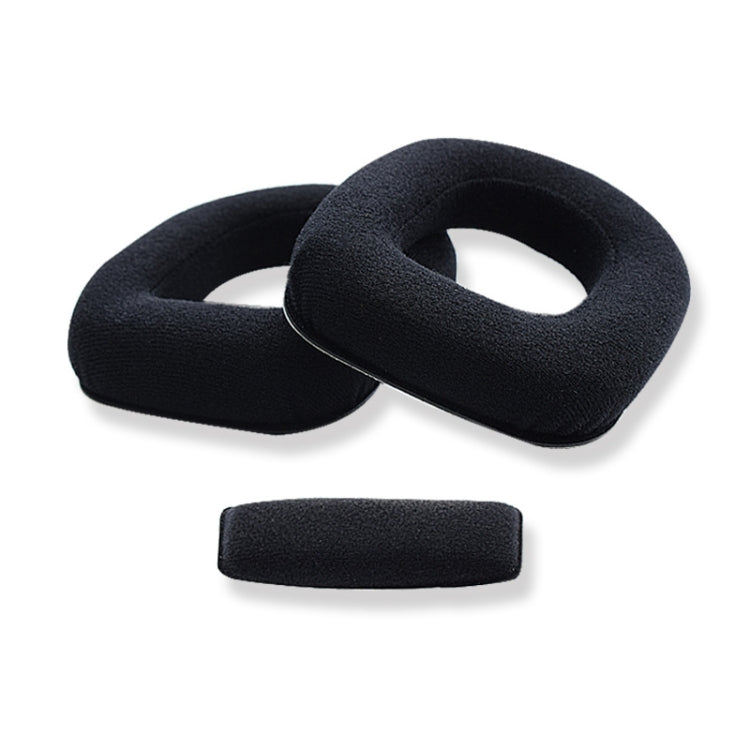 2 PCS Gaming Headset Sponge Protective Case, Flannel Earmuffs for Logitech A10, Head Beam for Logitech A10, Flannel Earmuffs for Logitech A40, Flannel Earmuffs for Logitech A50, Flannel Head Beam for Logitech A50                                       ...