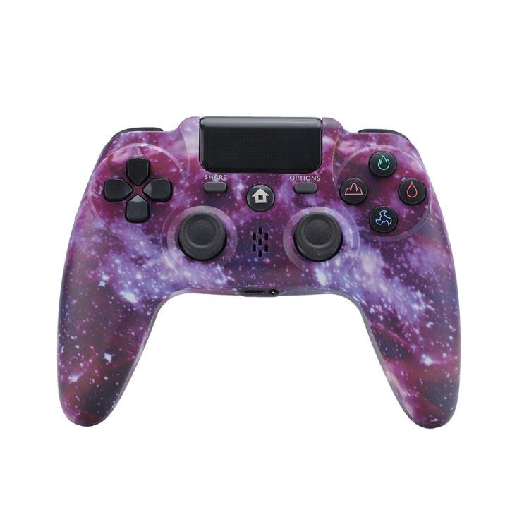 ZR486 Wireless Game Controller For PS4, White, Black, Burst, Purple Starry Sky – Durable Build, Easy to Use Purple Starry Sky