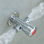 Stainless Steel Double Outlet Angle Valve Single Handle Double Control 1 In 2 Out Electroplating Wire Drawing Angle Valve, Plated, Drawing, Three Round Plated Cold Water, Three Round Plated Hot Water, Plum Wheel Plated Cold Water                       ...