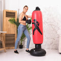 Thickened Fitness Adult Children Vertical Inflatable Non-Tumbler Boxing Column Inflatable Venting Angry Boxing Sandbag, 1.6m Red, 1.6m Black 1.6m Red Red
