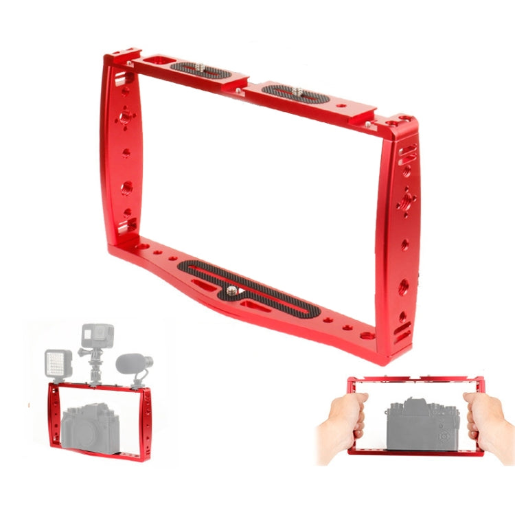 Diving Dual Handheld Grip Bracket Stabilizer Extension Phone Clamp Camera Rig Cage Underwater Case for GoPro HERO9 /8 /7, Red, Black, Red Bracket + Shutter, Black Bracket + Shutter Red