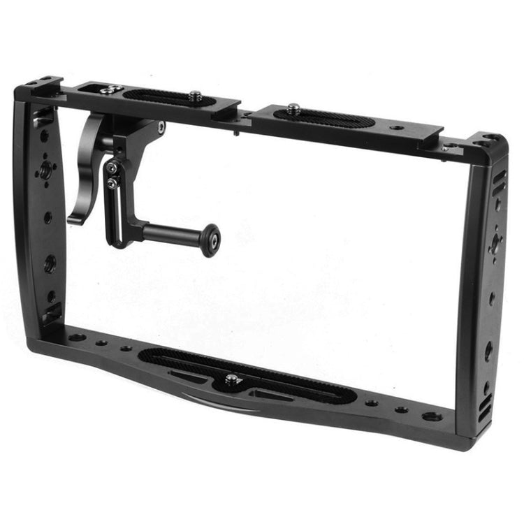 Diving Dual Handheld Grip Bracket Stabilizer Extension Phone Clamp Camera Rig Cage Underwater Case for GoPro HERO9 /8 /7, Red, Black, Red Bracket + Shutter, Black Bracket + Shutter – Aluminum Alloy Black Bracket + Shutter