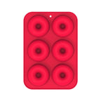Oven Baking Tools Silicone Cake Donut Mold, 8 Even Brown, 6 Even Blue, 6 Even Purple, 6 Even Green, 6 Even Orange, 6 Even Yellow, 6 Even Red – Durable Build, Easy to Use 6 Even Red