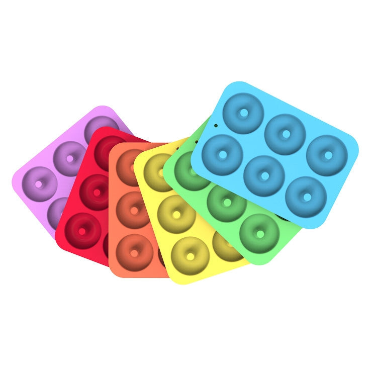 Oven Baking Tools Silicone Cake Donut Mold, 8 Even Brown, 6 Even Blue, 6 Even Purple, 6 Even Green, 6 Even Orange, 6 Even Yellow, 6 Even Red – Durable Build, Easy to Use