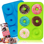 Oven Baking Tools Silicone Cake Donut Mold, 8 Even Brown, 6 Even Blue, 6 Even Purple, 6 Even Green, 6 Even Orange, 6 Even Yellow, 6 Even Red – Durable Build, Easy to Use