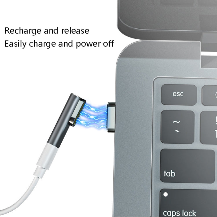 20 Pin Elbow Magnetic USB-C / Type-C Adapter Support Charging and 4K Video Transferring, Silver, Gray, Black – Magnetic, Aluminum Alloy, Data Transmission