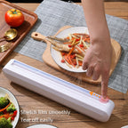 Suction Cup Type Cling Film Cutter Household Plastic Wrap Adjustable Storage Cutting Box, Suction Cup Cling Film Cutter