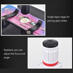 Students Scientific Experimental Equipment Biological Microscope, Style:, C2156 With Phone Holder, C2155