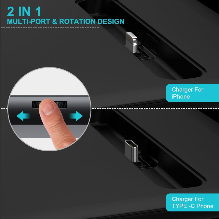 HQ-UD17 Wireless Charger – 4 in 1 Wireless Charger Phone Holder Charging Base for iPhone, iWatch,...