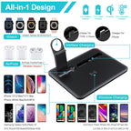 HQ-UD17 Wireless Charger – 4 in 1 Wireless Charger Phone Holder Charging Base for iPhone, iWatch,...