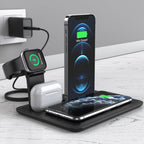 HQ-UD17 Wireless Charger – 4 in 1 Wireless Charger Phone Holder Charging Base for iPhone, iWatch,...
