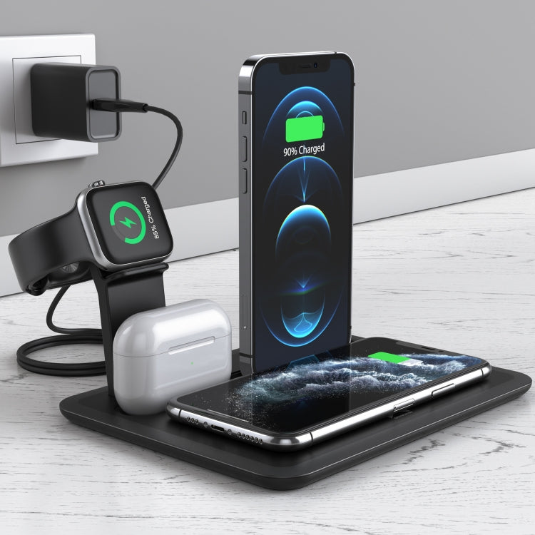 HQ-UD17 Wireless Charger – 4 in 1 Wireless Charger Phone Holder Charging Base for iPhone, iWatch,...