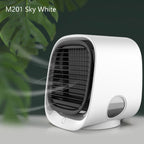Desktop Cooling Fan USB Portable Office Cold Air Conditioning Fan, M201 Sky White, M201 Cherry Pink, M302 Girl Pink – Durable Build, Easy to Use