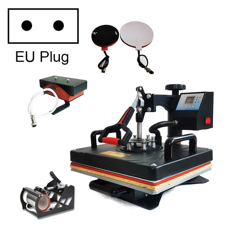 WL2938T 1200W 5 in 1 Heat Transfer Machine For T-Shirt Printing Heat Transfer Machine, EU Plug, 1200W 1200W