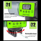 AquaBlue Fish Tank Intelligent Timing Automatic Feeder Aquarium Goldfish Feeder Large Capacity Fish Feeder,Model:, AF-2019B English Version