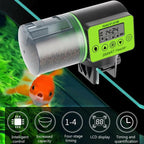 AquaBlue Fish Tank Intelligent Timing Automatic Feeder Aquarium Goldfish Feeder Large Capacity Fish Feeder,Model:, AF-2019B English Version