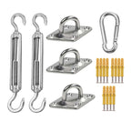 Shade Sail 304 Stainless Steel Accessories Outdoor Shade Flower Basket Screws Diamond Door Buckle, 18 PCS / M5 Set 18 PCS M5 Set