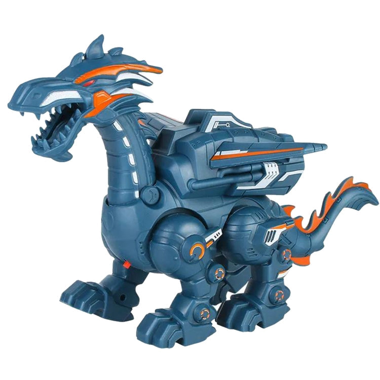 Electric Mechanical Dinosaur Toy Simulation Animal Toy Multifunctional Sound And Light Toy, Style:, Spray-Blue, Spray-Dark Black, No Spray-Gray, No Spray-Green Spray-Blue