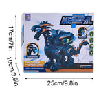 Electric Mechanical Dinosaur Toy Simulation Animal Toy Multifunctional Sound And Light Toy, Style:, Spray-Blue, Spray-Dark Black, No Spray-Gray, No Spray-Green