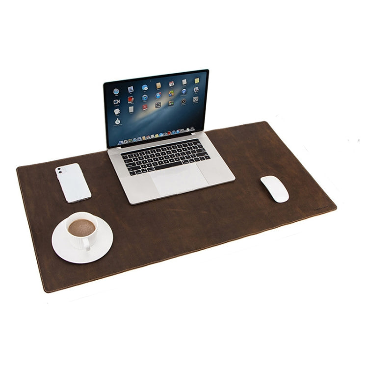 CF9011 Desk Pad Retro Crazy Horse Leather Notebook Computer Mouse Pad Oversized Anti-Slip Desktop Computer Desk Leather Pad – Wear-resistant, Leather, Non-slip Default Title