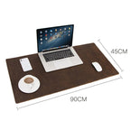 CF9011 Desk Pad Retro Crazy Horse Leather Notebook Computer Mouse Pad Oversized Anti-Slip Desktop Computer Desk Leather Pad – Wear-resistant, Leather, Non-slip